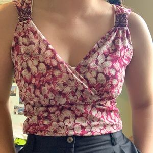 Pink floral y2k tank Nine West